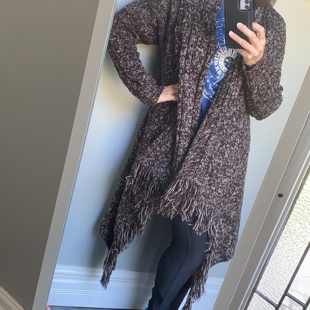 Bizz Girl Open front long knit cardigan